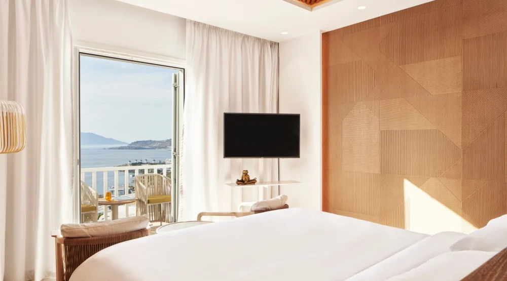 Theros Junior Suite with Direct Sea View at Myconian Korali Relais & Chateaux Hotel