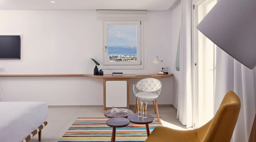 Ocean Junior Suite with Sea View at Myconian Kyma Design Hotel