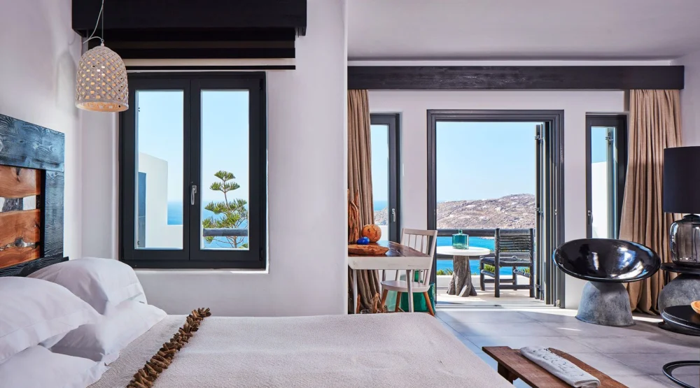 Majestic Retreat Sea View Suite with Private Pool at Myconian Utopia Relais & Chateaux Resort