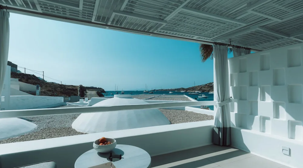Superior Double Room with Side Sea View at Mykonos Blanc Hotel