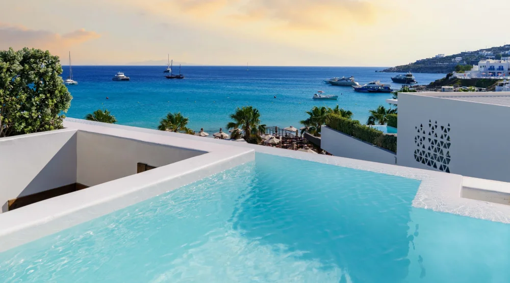 Forever Dream Suite with Sea View & Private Pool at Mykonos Dove Beachfront Hotel