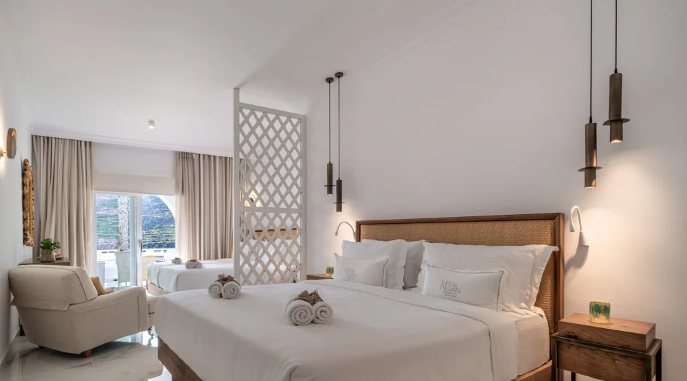 Simple Life Suite Sea View Outdoor Jacuzzi at Nissaki Boutique Hotel