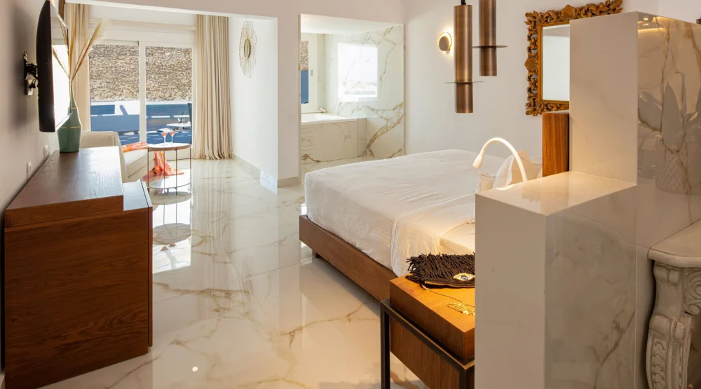 Nissaki Vip Suite Sea View with Indoor Jacuzzi at Nissaki Boutique Hotel