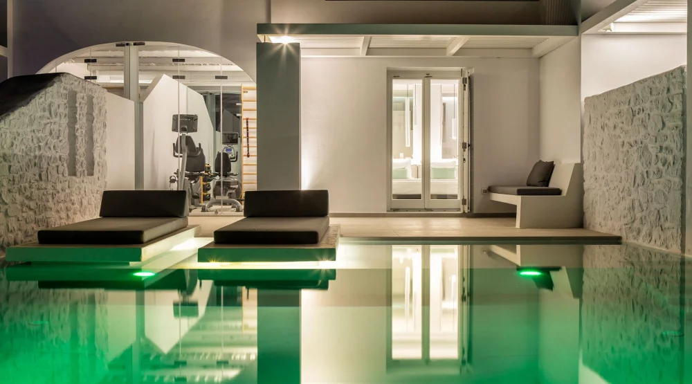 Deluxe Suite Private Pool Gym Sea View at Paros Agnanti Hotel