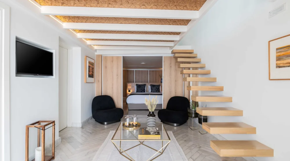 Rocabella Suite Caldera View with Outdoor Mini Plunge Pool For Six Guests at Rocabella Santorini Hotel & Spa