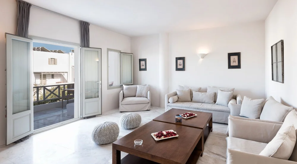 Executive Suite with Partial Sea View at Saint Andrea Paros Seaside Resort