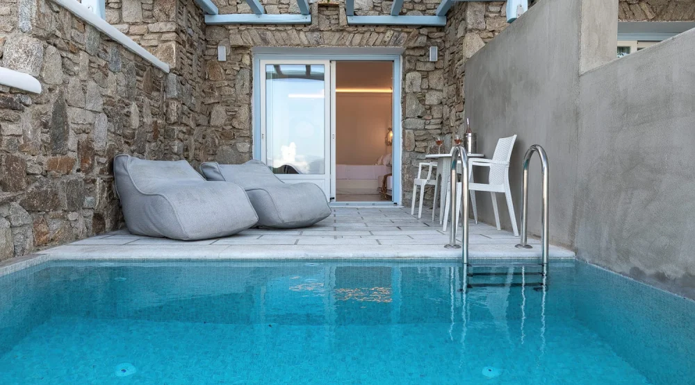 Premium Aegean Room with Private Pool and Garden View at Saint John Hotel Villas & Spa