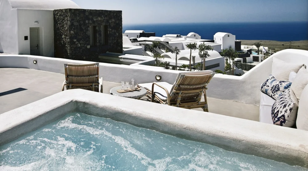 Sea View Suite with Jacuzzi at Santo Pure Oia Suite & Villas