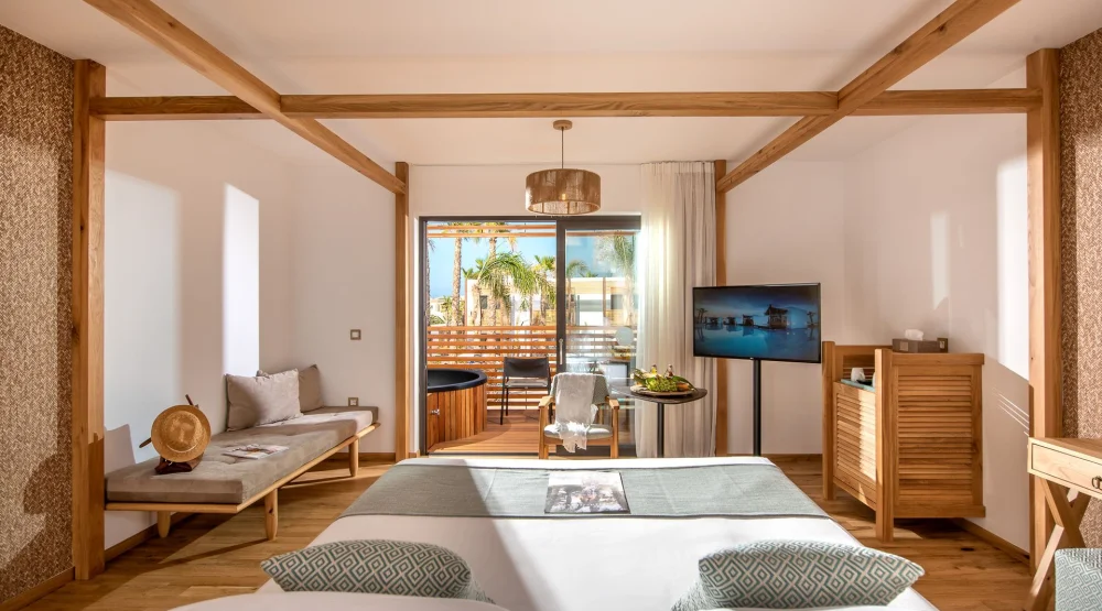 Premium Room with Pool View and Jacuzzi at Stella Island Luxury Resort & Spa