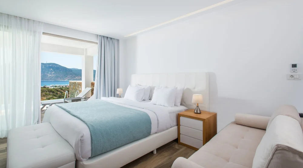 Pool Experience Junior Suite with Sea View at White Rock of Kos