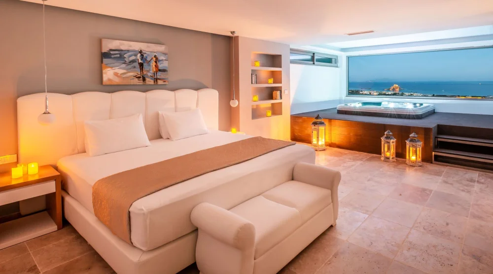 Spa Suite with Sea View at White Rock of Kos