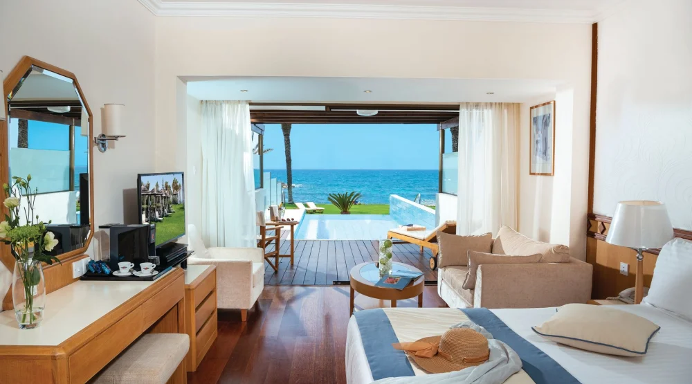 Junior Suite Duplex Sea View with Private Pool at Constantinou Bros Athena Beach Hotel