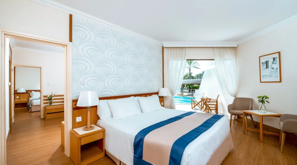 Family Interconnecting Superior Swim-up Rooms Land View at Constantinou Bros Athena Beach Hotel
