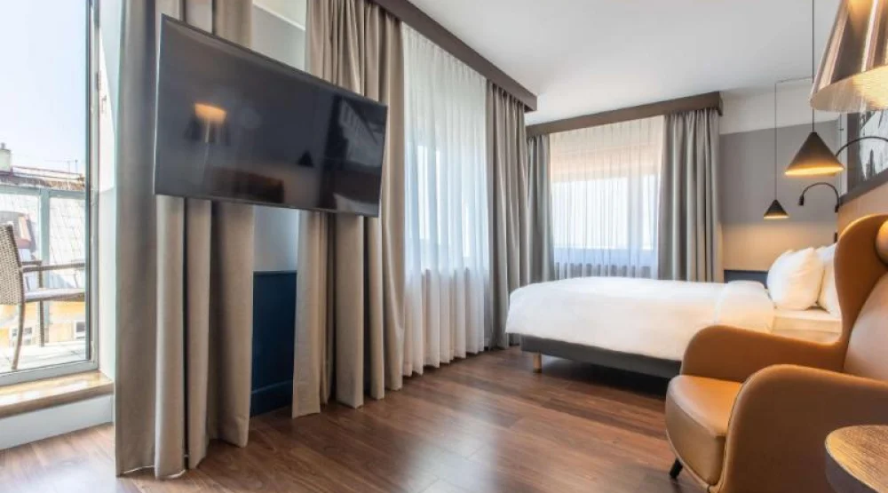 Superior Room-balcony at Radisson Blu Hotel Prague