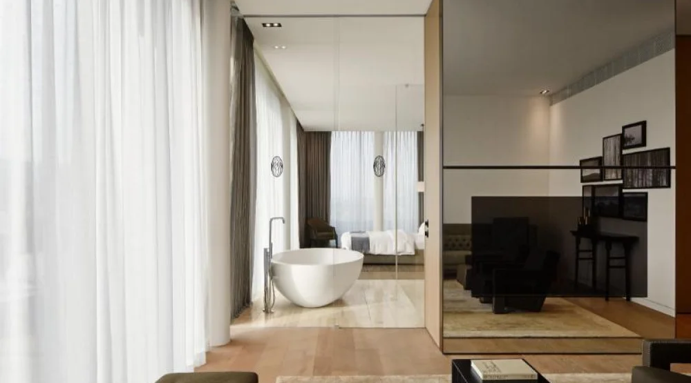 Prestige Suite, One Bedroom Suite, One King, High Floor, Balcony at Roomers Baden-Baden Autograph Collection