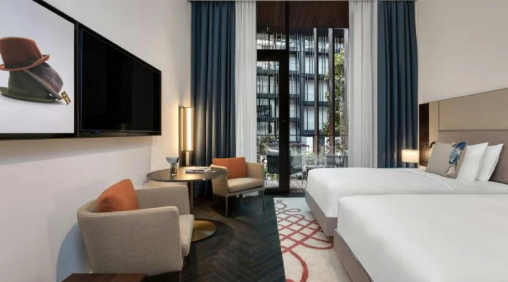 Atrium Twin Room, Guest Room, Two Twin, Atrium View at Dorothea Hotel Budapest Autograph Collection