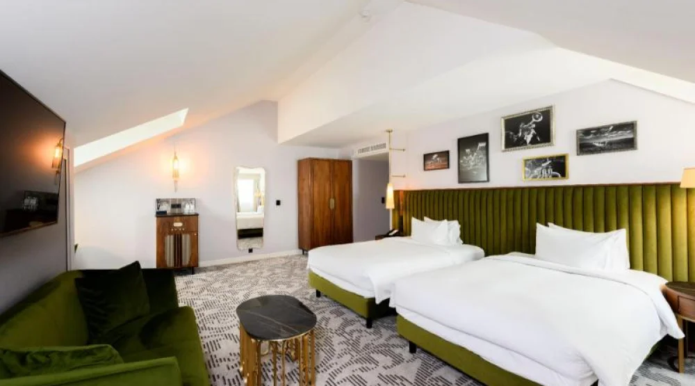 Two Double Beds Deluxe Old Town Room at Hotel Saski Krakow Curio Collection by Hilton