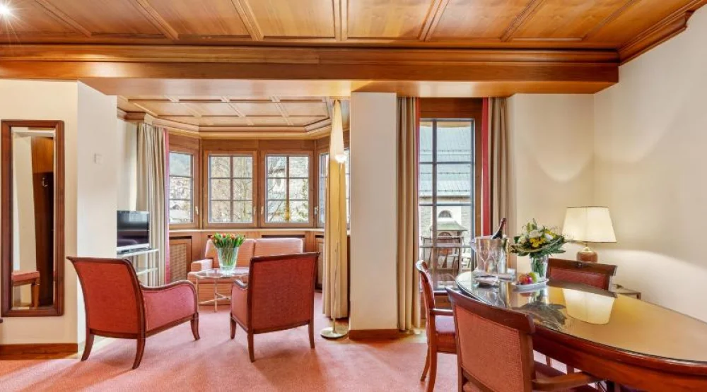 Corner One Bedroom Suite with Matterhorn View at Grand Hotel Zermatterhof