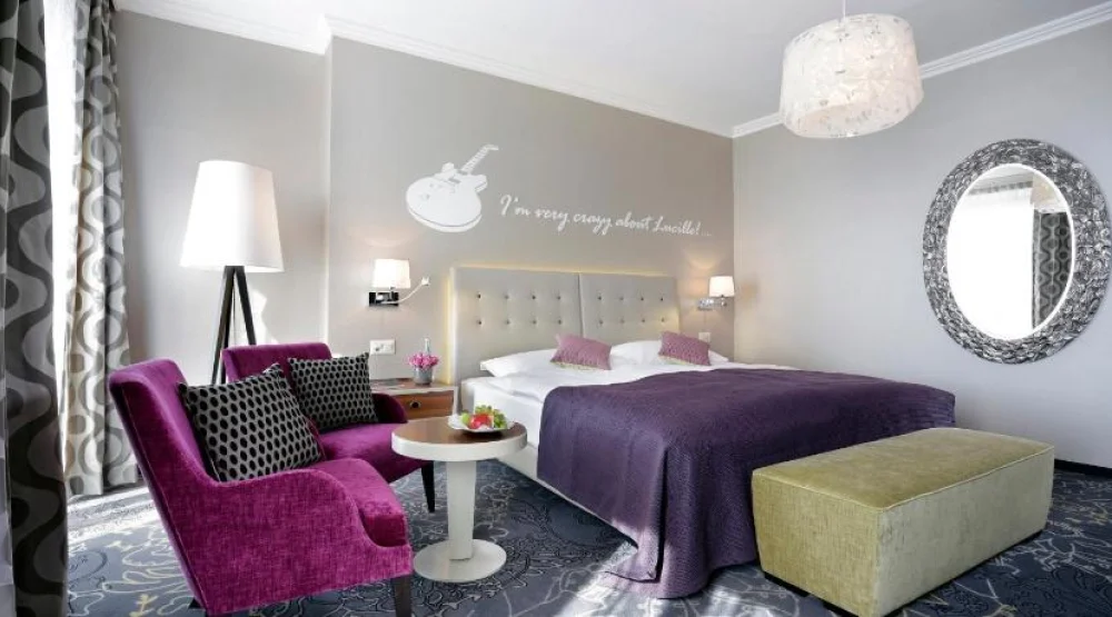 Deluxe Triple Room with Lake View at Hotel Schweizerhof Luzern