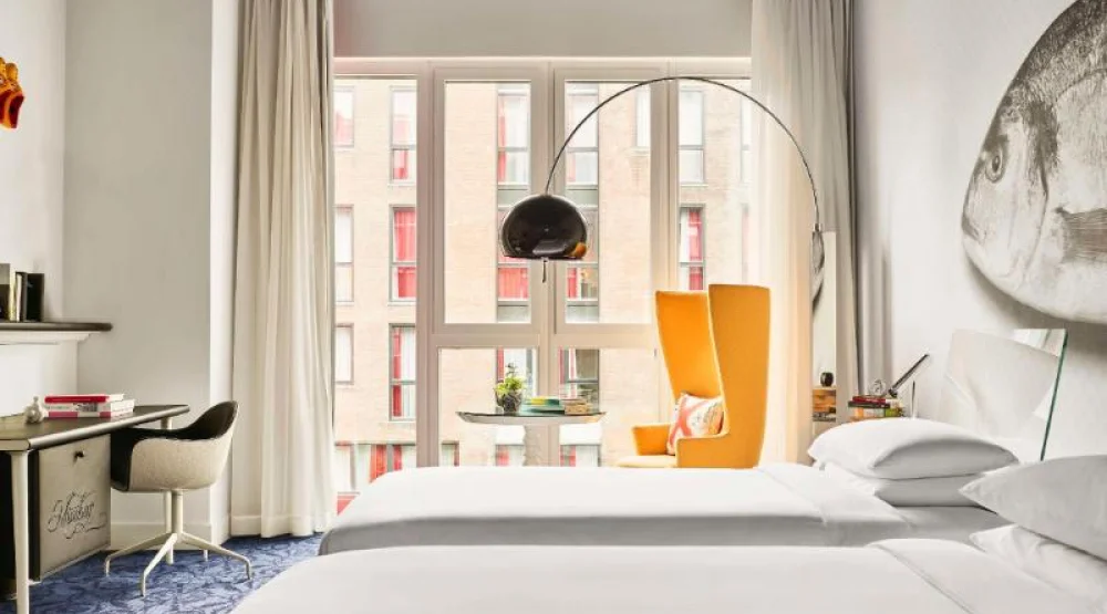 Two Twin Beds Garden View at Andaz Amsterdam Prinsengracht