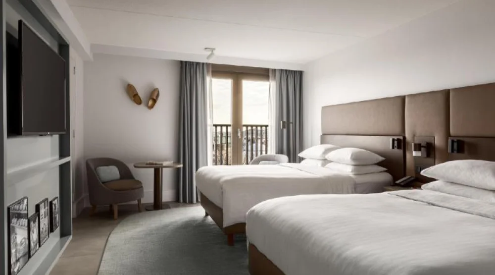 Family Room, Larger Guest Room, Two Double at Marriott Amsterdam