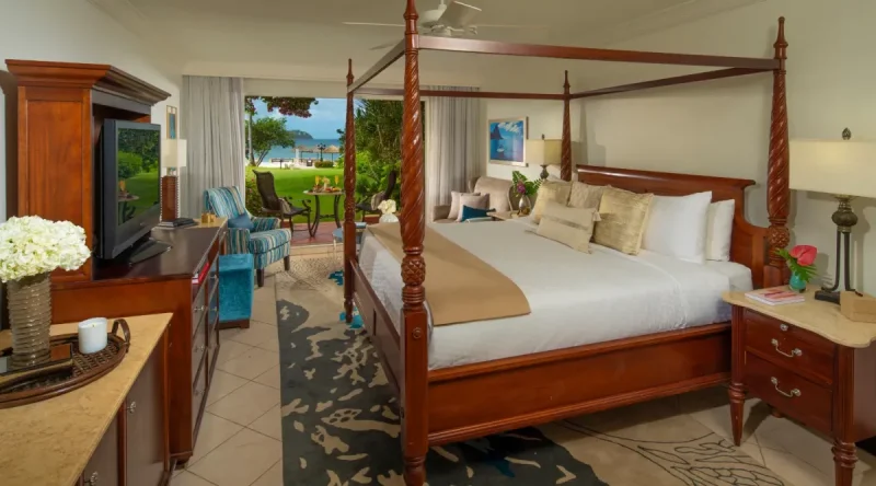 Caribbean Beachview Club Level Walkout at Sandals Grande St Lucian