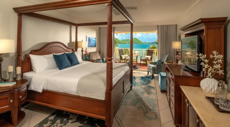 Caribbean Honeymoon Beachview Penthouse Club Level at Sandals Grande St Lucian