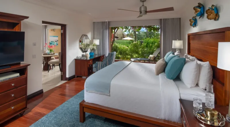 Caribbean Honeymoon One Bedroom Butler Suite with Tranquility Soaking Tub at Sandals Grande St Lucian
