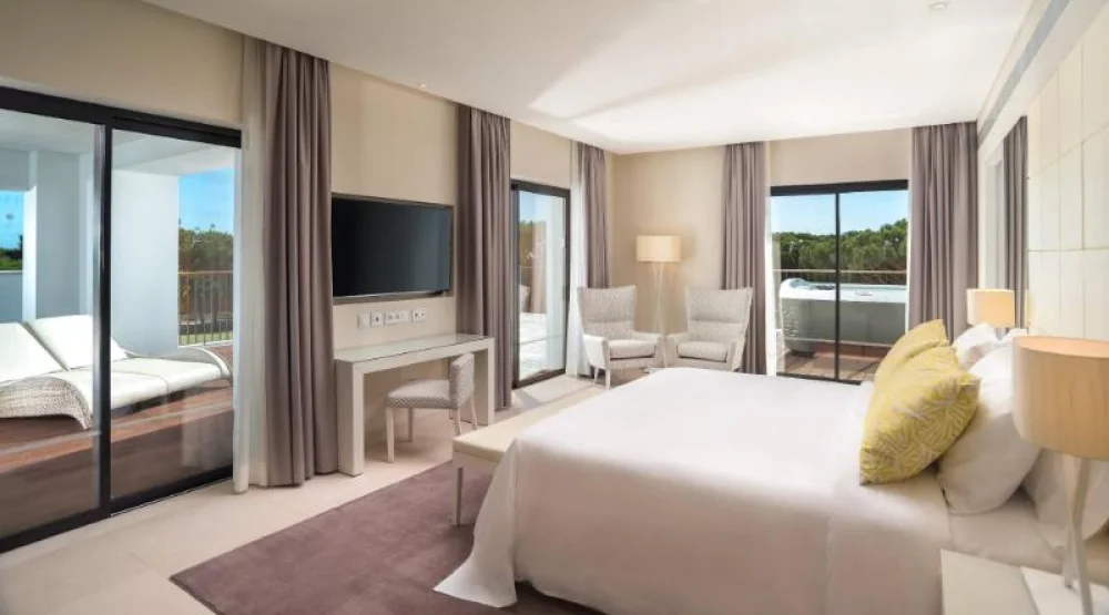 Two Bedroom Suite, Bedroom 1: One Queen, Bedroom 2: Two Twin, Sofa Bed, Pool View at Pine Cliffs Ocean Suites A Luxury Collection Resort