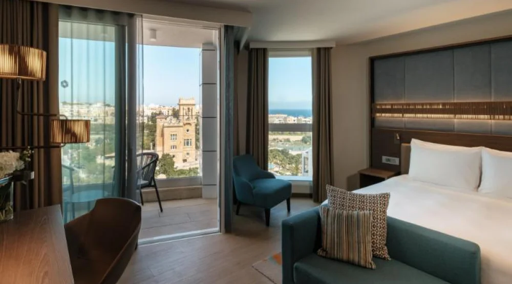Junior Suite One King Bed Pjazza View and Balcony at Hyatt Regency Malta