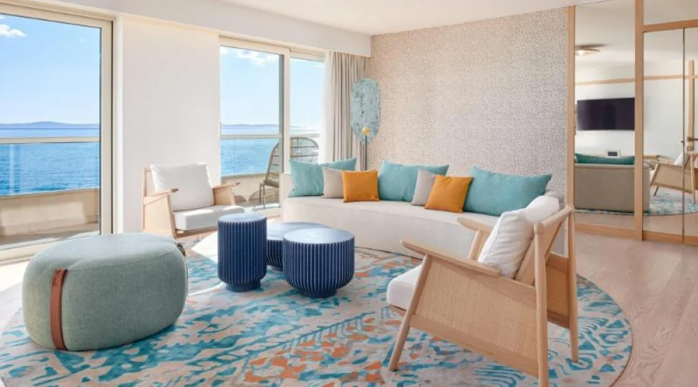 Presidential Suite, Two Bedroom Suite, Bedroom 1: One King, Bedroom 2: Two Twin, Sea View, Balcony at Le Meridien Lav