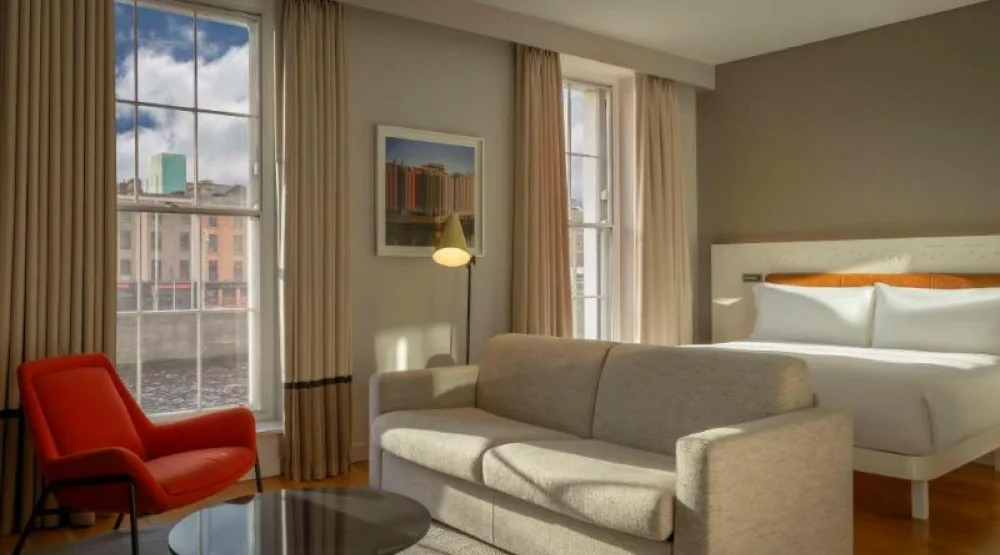 King Junior Suite with River View at The Morrison Dublin Curio Collection by Hilton