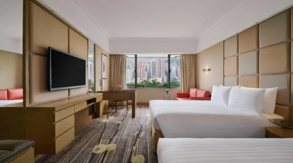 Family Room, Guest Room, One Queen, Sofa Bed, Panoramic View at The Park Lane Hong Kong Autograph Collection