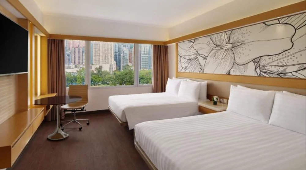 Family Room, Guest Room, Two Queen, Panoramic View at The Park Lane Hong Kong Autograph Collection