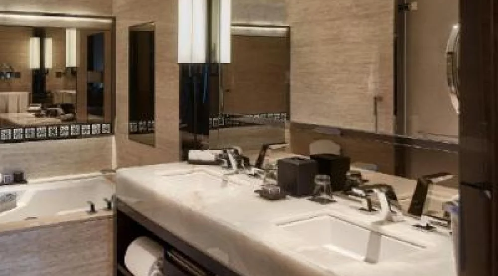 Family Suite, Club Level, One Bedroom Suite, One King, Sea View at The Ritz-Carlton Hong Kong