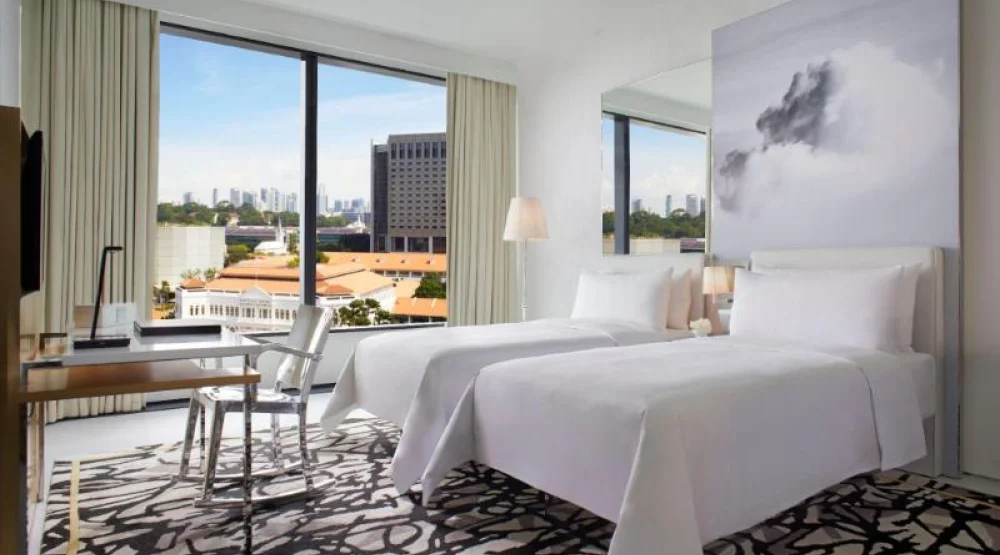 Guest Room, Two Twin at JW Marriott Singapore South Beach