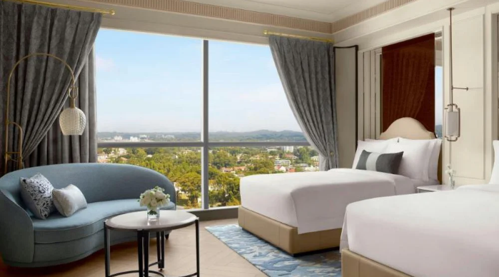 Astor Grand Deluxe, Guest Room, Two Double, Botanical Garden View at The St. Regis Singapore