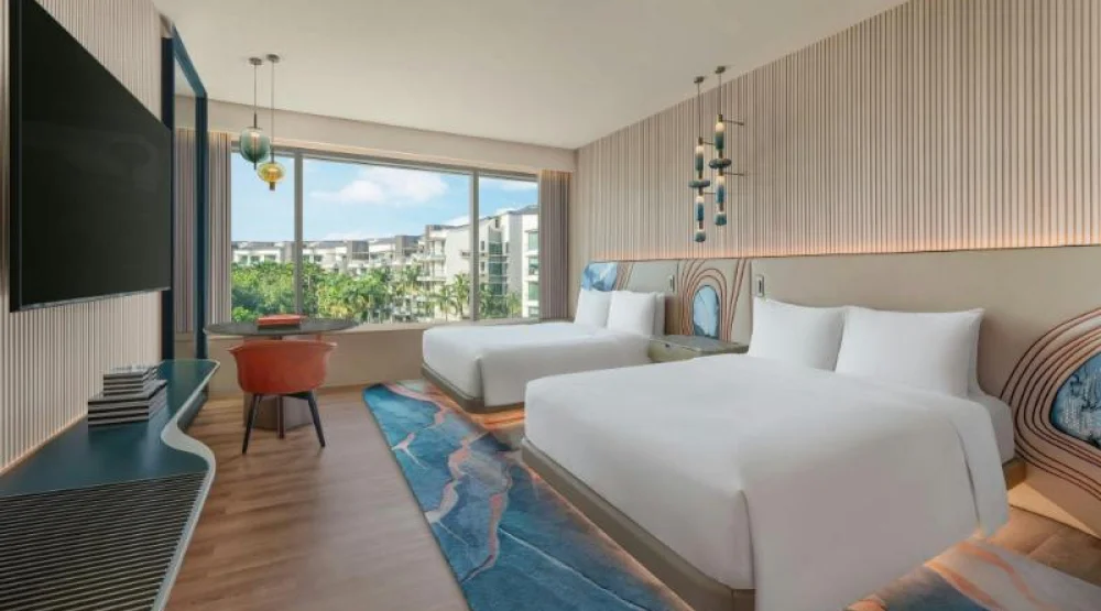 Deluxe, Guest Room, Two Queen at W Singapore Sentosa Cove
