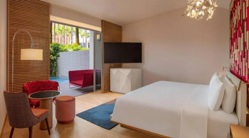 Away, Guest Room, One King Super, Garden Level, Plunge Pool, Terrace at W Singapore Sentosa Cove