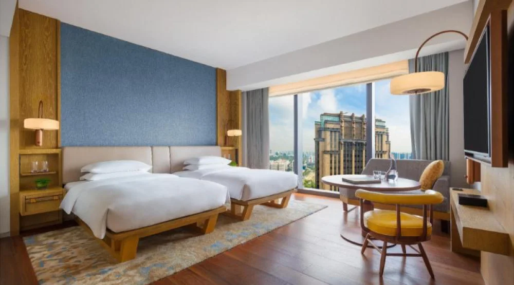 Two Twin Beds with Heritage View at Andaz Singapore