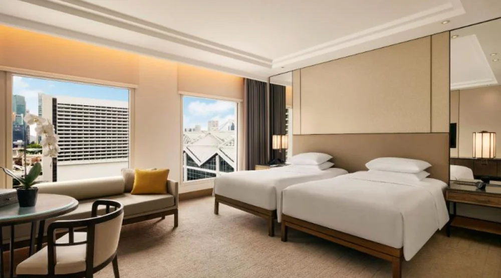Twin Deluxe Room at Conrad Singapore Marina Bay