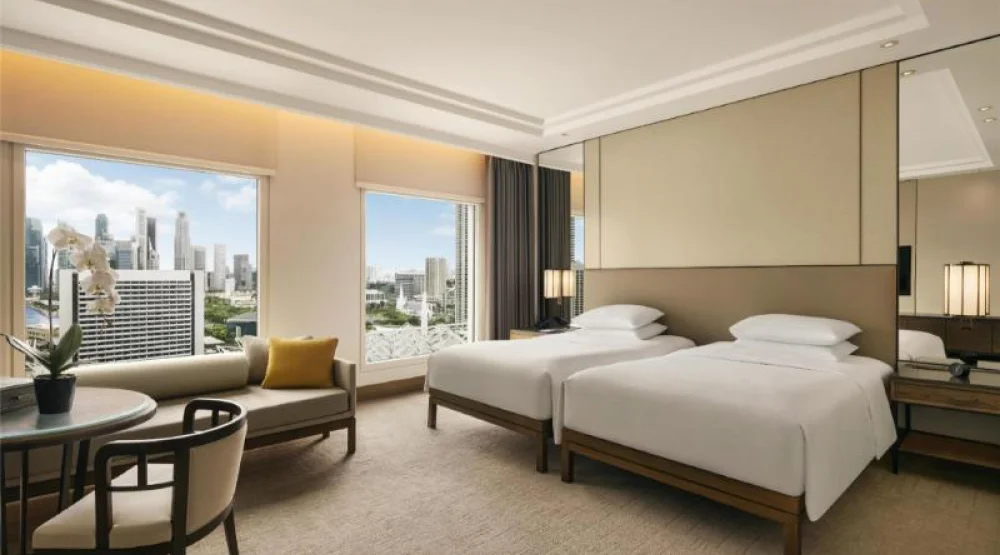 Twin View Room at Conrad Singapore Marina Bay