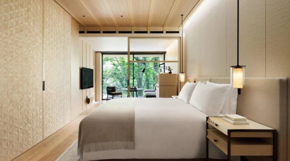 Riverside Garden View, Guest Room, One King, Garden View, Balcony at The Ritz-Carlton Nikko