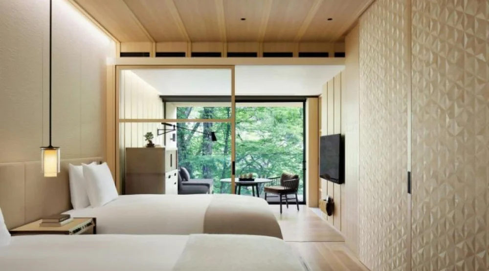 Riverside Garden View, Guest Room, Two Double, Garden View, Balcony at The Ritz-Carlton Nikko