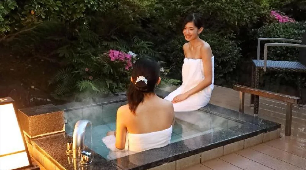 Japanese Style Room with Open-air Bath at Ito Ryokuyu