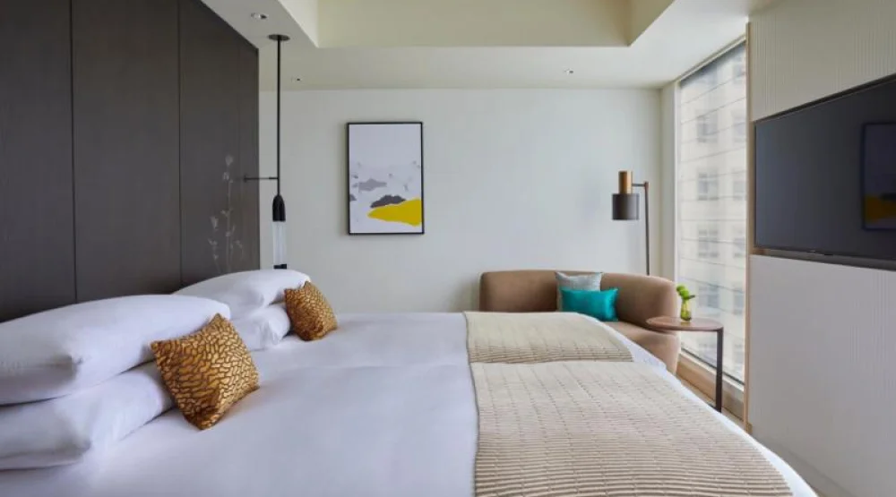 Two Twin Studio Suite Luxury Bath View at Kimpton Shinjuku Tokyo