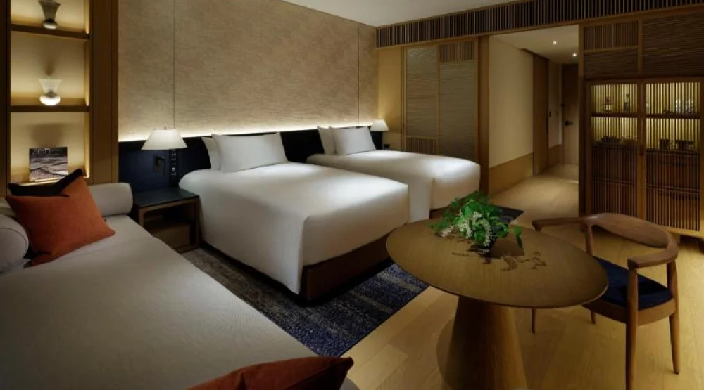 Premier Deluxe Room Twin at ROKU Kyoto LXR Hotels & Resorts