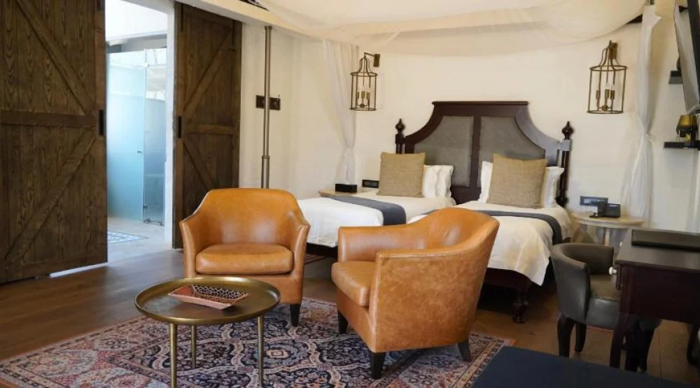 Deluxe Twin Room with Veranda and Forest View at Mbano Manor Hotel Victoria Falls