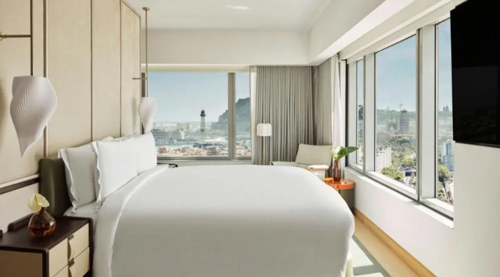 Skyline, One Bedroom Suite, One King, City View, Corner Room at Hotel Arts Barcelona