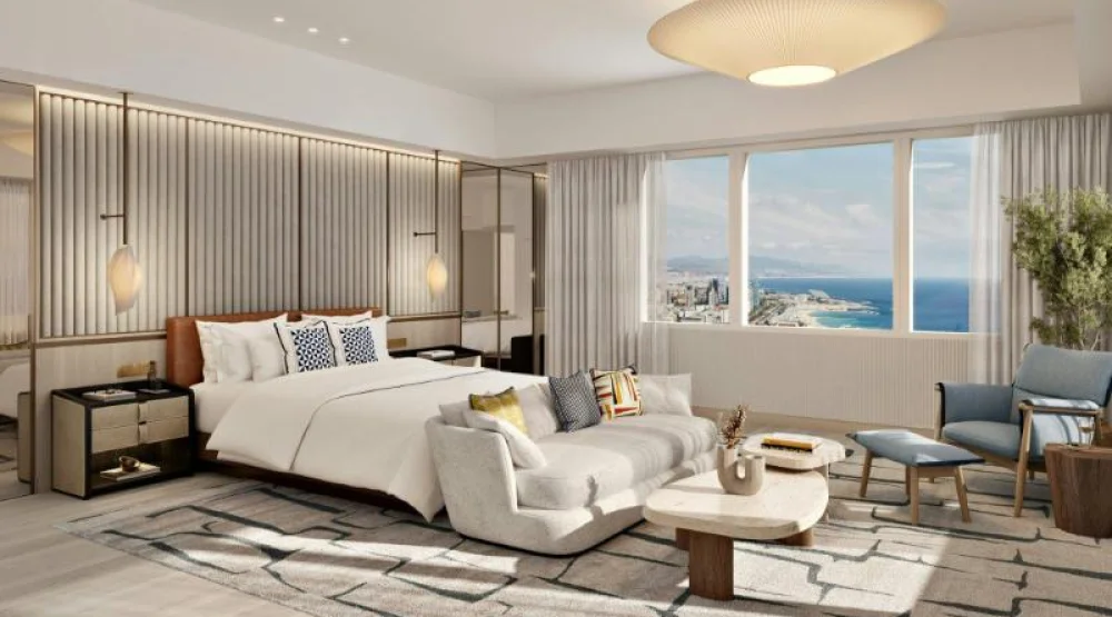 The Arts Suite, Club Level, One Bedroom Larger Suite, One King, Mediterranean View, High Floor at Hotel Arts Barcelona